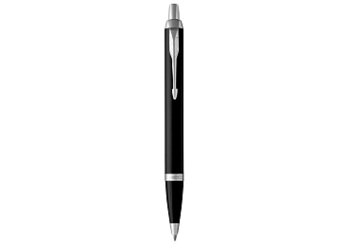 Ручка шариковая Parker &quot;IM Matte Black CT&quot; черная, 1,0мм, кнопочн., подарочная упаковка с европодвес