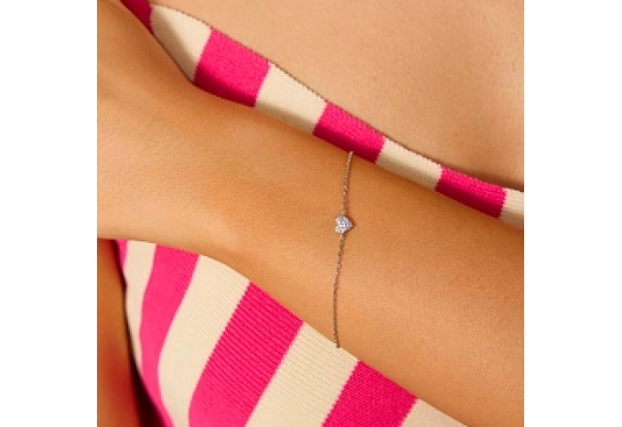 Silver Sweetheart Pavé Bracelet