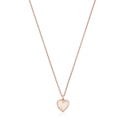 SILVER GOLD PLATED PENDANT HEART GLASS