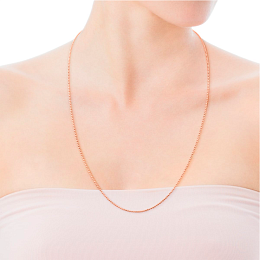 SILVER GOLD PLATED CHOKER 65CM CHAIN