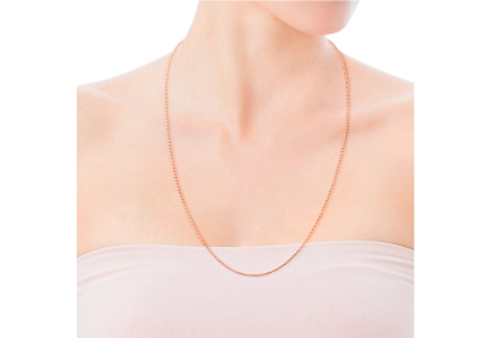 SILVER GOLD PLATED CHOKER 65CM CHAIN
