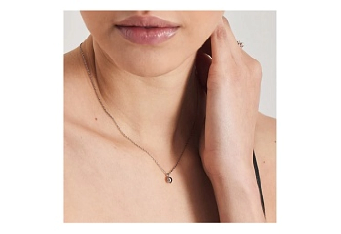 Silver Orb Drop Pendant Necklace 