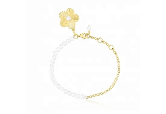 SILVER GOLDPLATED BRACELET CULTURE PEARL