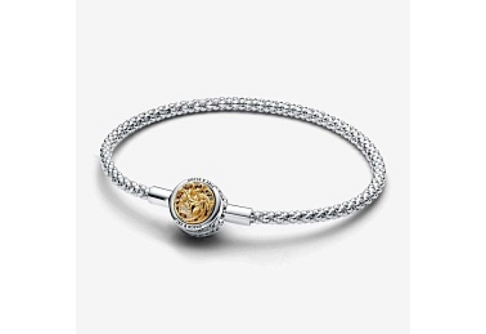 Project House studded chain sterling silver and 14k gold-plated bracelet with Sigil clasp