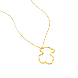 18KT GOLD PENDANT 16MM CHAIN 42CM