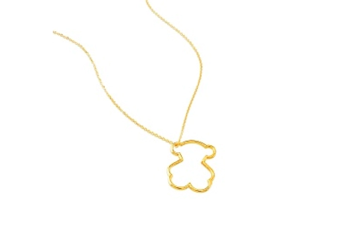 18KT GOLD PENDANT 16MM CHAIN 42CM