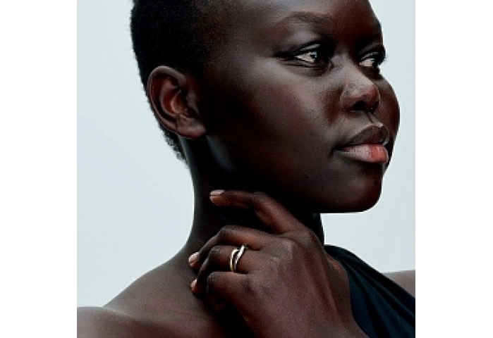 Sterling silver and 14k gold-plated entwined rings