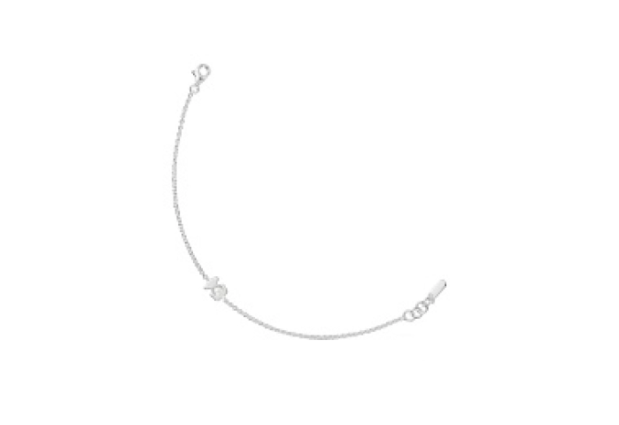SILVER BRACELET BEAR CULTURED PEARL18CM
