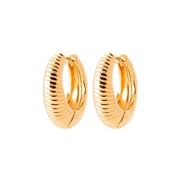 LOOPPLATEDEARRINGS 18 KT GOLD