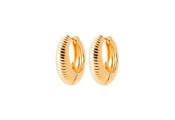 LOOPPLATEDEARRINGS 18 KT GOLD
