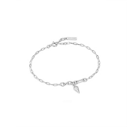 SPARKLE DROP PENDANT CHUNKY CHAIN BRACELET