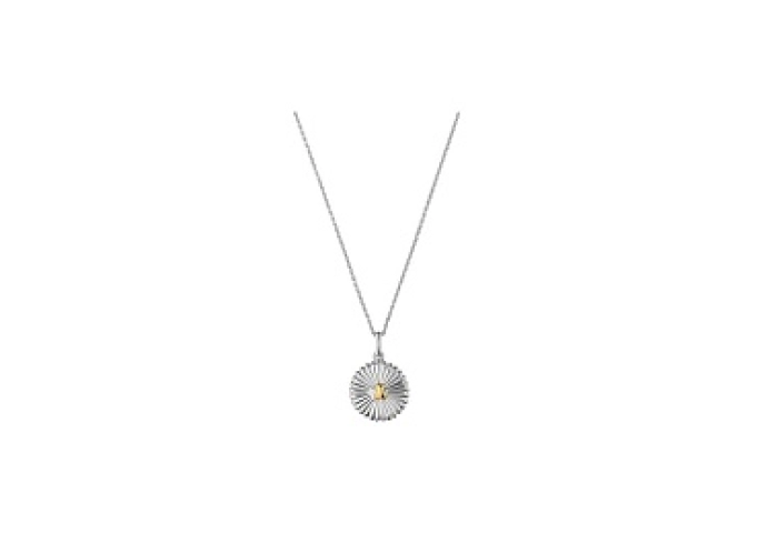 SILVER GOLD PLATED PENDANT BICOLOR 45CM