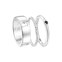 SILVER PACK 3 RINGS SPINEL N14