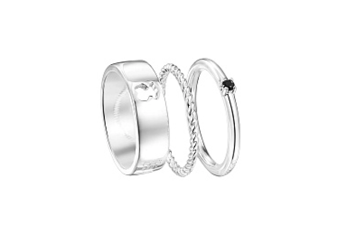 SILVER PACK 3 RINGS SPINEL N14