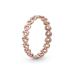 14k Rose gold-plated heart ring