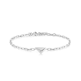 Silver Triangle Kiss Bracelet