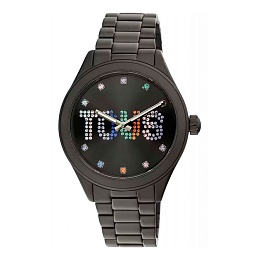 WATCH S.STEEL IPBLACK SHPERE COLOR GLASS