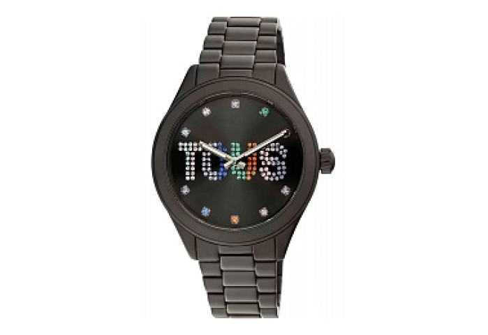 WATCH S.STEEL IPBLACK SHPERE COLOR GLASS