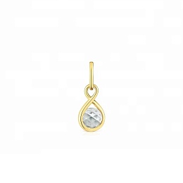 SILVER GOLDPLATED PENDANT PRASIOLITE