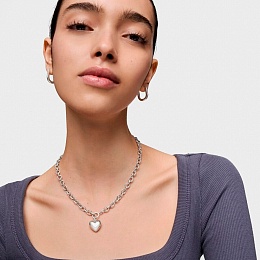 SILVER GOLD PLATED PENDANT HEART 15MM