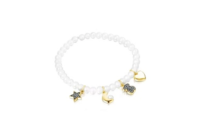 SILVER G PLATED BR PEARL 0,18CT 8X8L / I