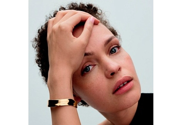 14k Gold-plated open bangle