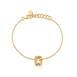 SILVER GOLD PLATED BRACELET BEAR