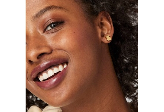 18KT GOLD BEAR EARRINGS