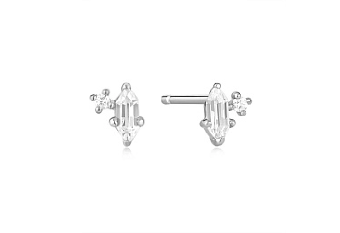 SPARKLE EMBLEM STUD EARRINGS