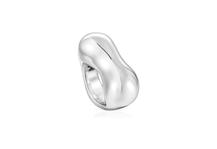 SILVER RING 30MM HEART N12