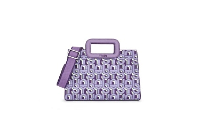 PVC.PU.COT,HANDBAG M. T MANIFESTO MAUVE