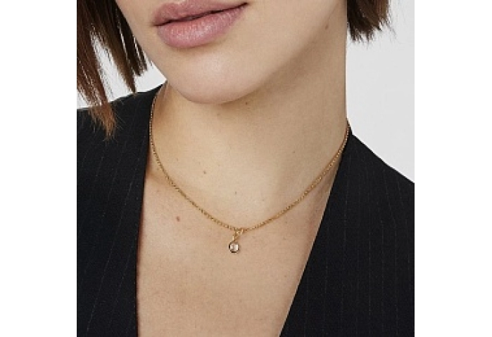 SILVER GOLDPLATED PENDANT TOPAZ  5MM