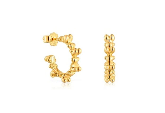 SILVER GOLD PLATED HOOP EARRINGS