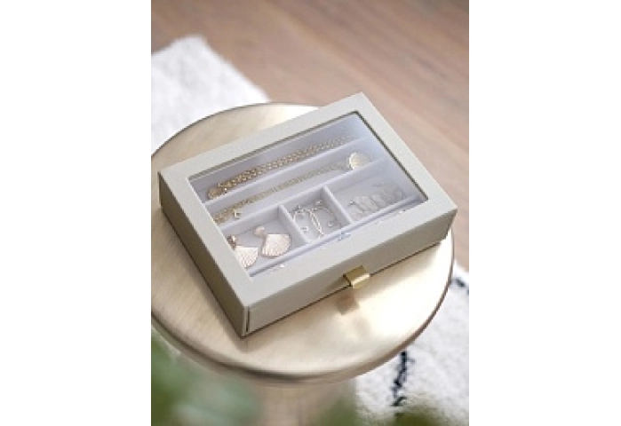PEBBLE OATMEAL CLASSIC RING/BRACELET DRAWER GLASS 