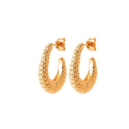 LOOPPLATEDEARRINGS 18 KT GOLD