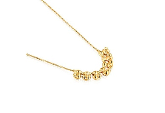SILVER GOLD PLATED CHOKER BEAR