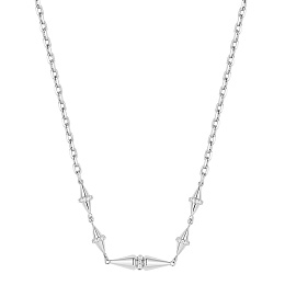 Silver Geometric Chain Necklace