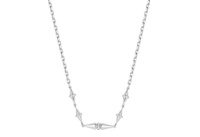 Silver Geometric Chain Necklace