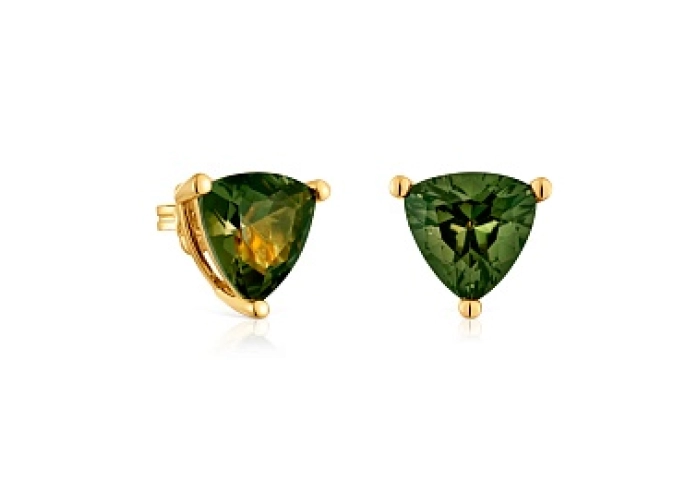 SILVER GOLD PLATED EARRINGS LGG SPINEL
