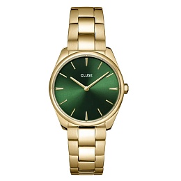 Féroce Petite Watch Steel Green, Gold Colour