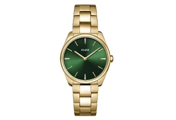 Féroce Petite Watch Steel Green, Gold Colour