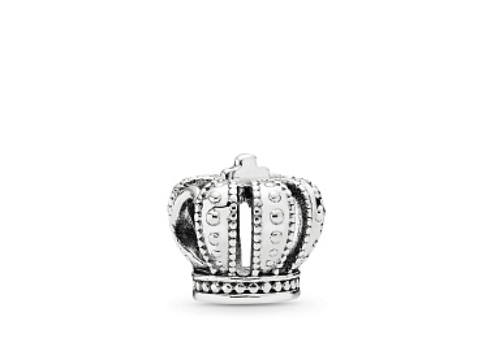 Crown silver charm