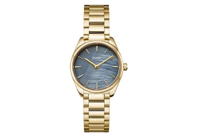 Féroce Mini Watch Steel, Blue Pearl, Gold Colour