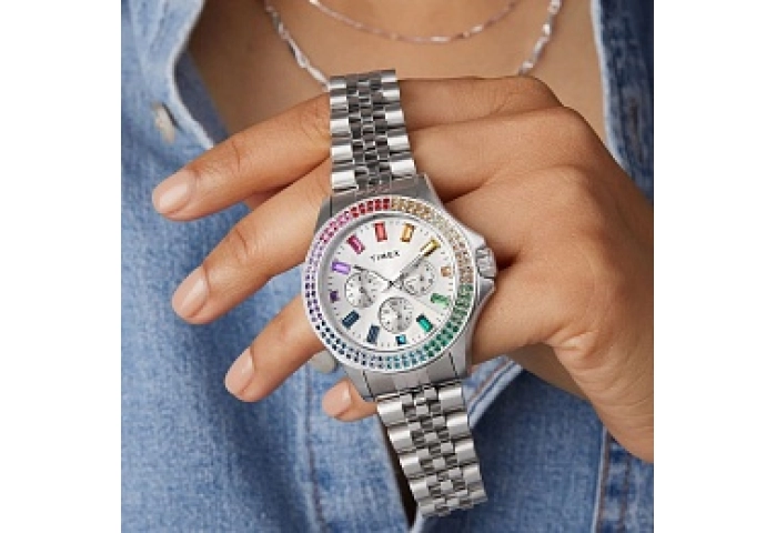 Kaia Multifunction All Silver-tone with Rainbow