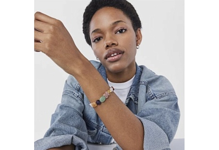 SILVER BRACELET MULTI GEMS