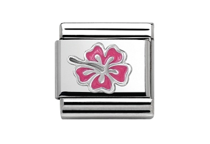 Composable Classic SIMBOLI in acciaio Ibisco ROSA