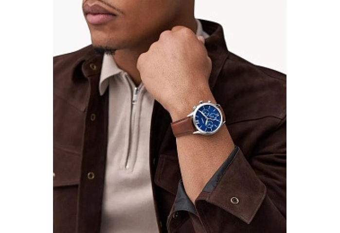 ANALOG WATCH 0 JWL SS LEATHER STRAP