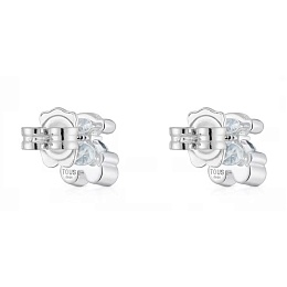 SILVER EARRINGS ROCK CRYSTAL BEAR 8,55MM