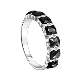 SILVER RING ONYX 4MM N12