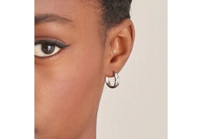 SPARKLE DOME HOOP EARRINGS